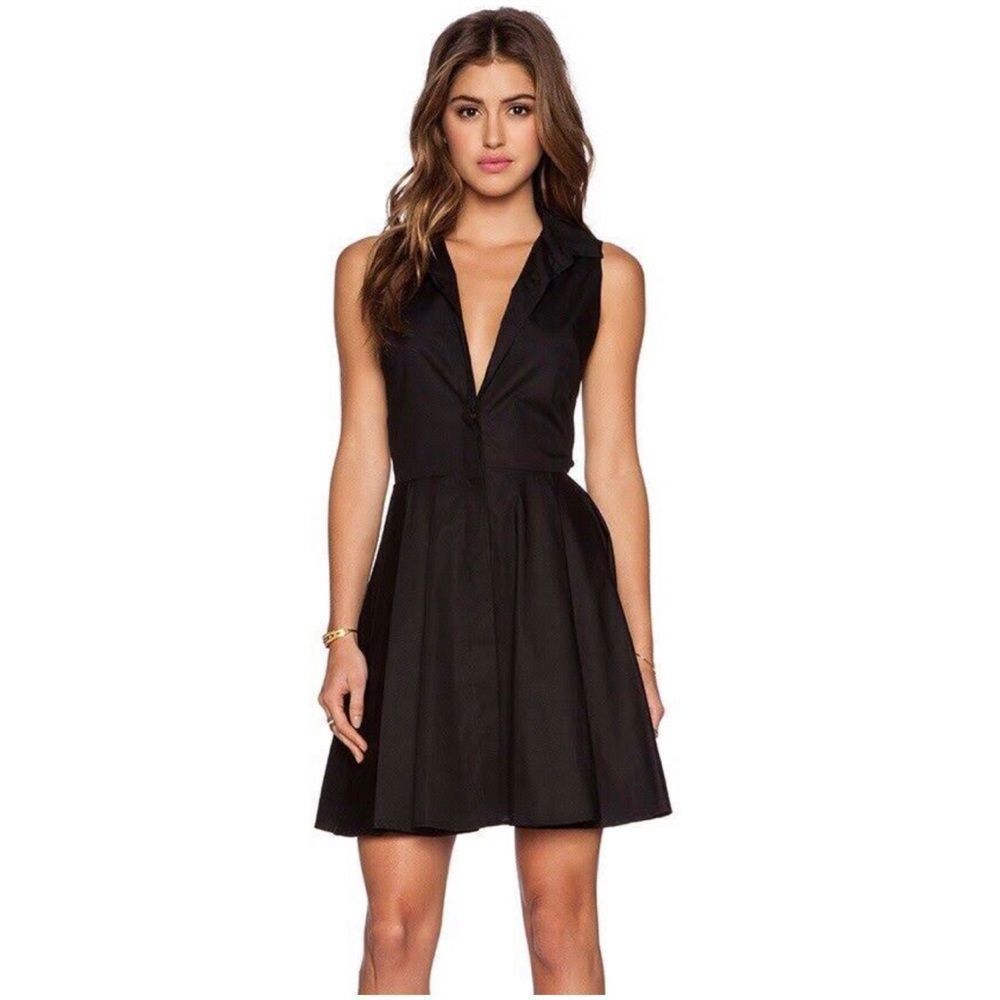 A.c.e X Revolve Jules Pleated Black Dress SZM